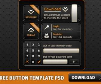 Free Button Template Psd