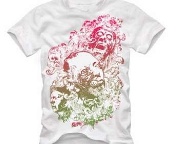 Projekt Koszulki T Wolna Koszmar Darmo Zombie Kwiatowy