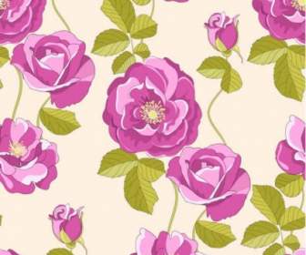 Free Flowers Vector Pattern Background