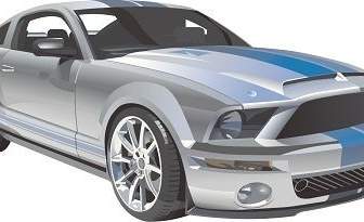 бесплатно Ford Mustang гоночных вектор