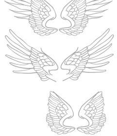 Free Hand Drawn Vector Wings