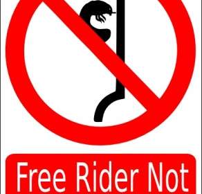Free Rider Not Allowed Clip Art