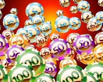 Free Set Of Vector Golden An Shiny Casino Chips