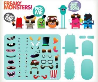 Free To Dress The Little Monster Vector