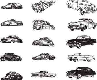 Ücretsiz çeşitli Eski Model Araba Vektör Toplama