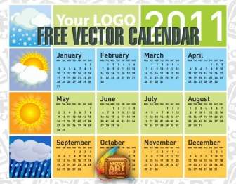 Calendario De Vector Libre