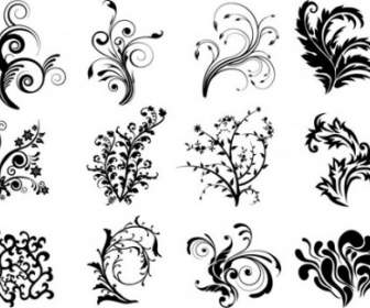 Free Vector Floral Curves