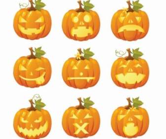 Emoticon Halloween Zucca Vettoriali Gratis