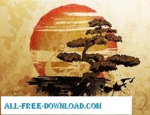 Ilustración De Vector Libre Con Bonsai