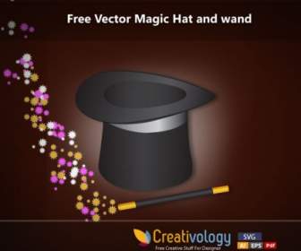Free Vector Magic Hat And Wand