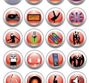 Free Vector Music And Nightlife Icon Set