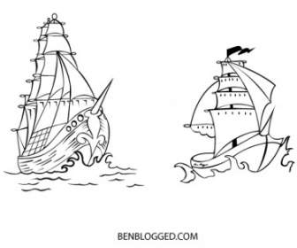Free Vector Pirate Ships