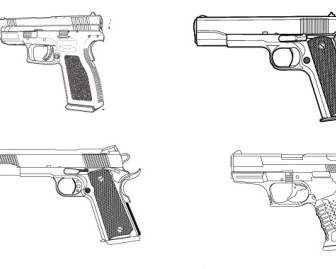 Free Vector Set Of Guns