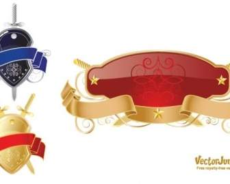 Nastri E Scudo Vettoriali Gratis Nastri E Scudo Vettoriali Gratis