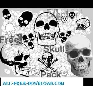 Free Vector Skulls Pack