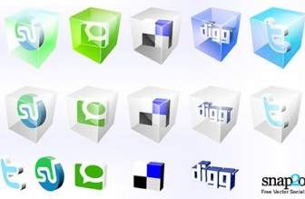 Free Vector Social Bookmark Icons
