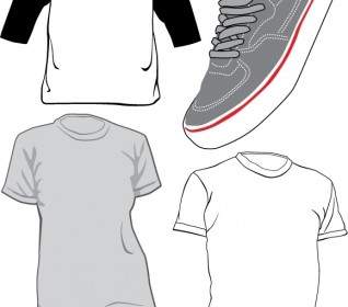 Vektor Gratis T Shirt Dan Sepatu