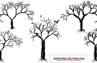 Бесплатный векторный дерево набор