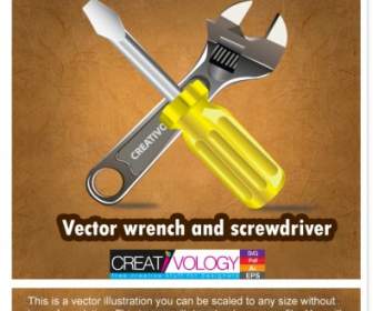 Free Vector Wrench And Screwdriver