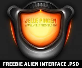 Freebie Alien Interfaz Psd