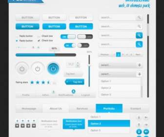 Fresh And Practical Web Design Elements Psd Layered