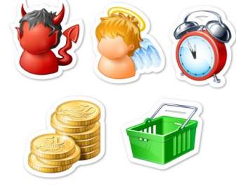 Kühlschrank-Magnete Symbole Icons Pack