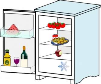 Kühlschrank Mit Lebensmittel Jhelebrant ClipArt