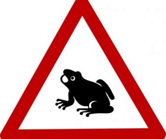 Frog Cautio Sign Clip Art