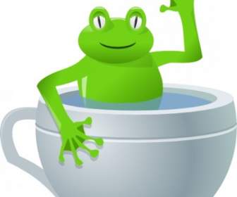 Frosch Im Tee Tasse ClipArt