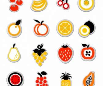 Etiqueta Do ícone De Fruta