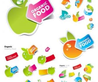 Fruits And Vegetables Vector Cute Stickers