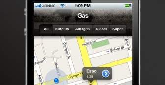 топлива станции Finder App Psd