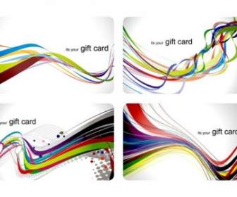 Fun Gift Card Dynamic Lines Of The Background Vector