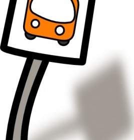 Funny Bus Stop Clip Art