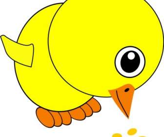 Lucu Chick Makan Burung Benih Kartun