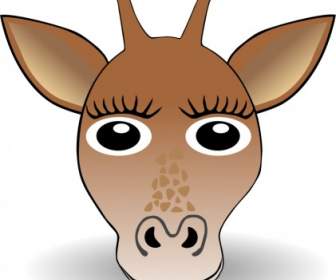 Funny Giraffe Face Cartoon