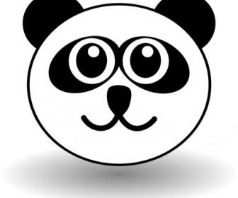 Panda Drôle Visage Noir Et Blanc