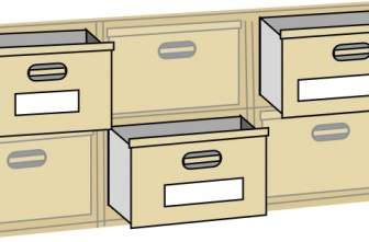 Furniture File Cabinet Drawers Clip Art