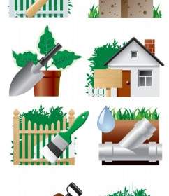 Garden Theme Icon Vector