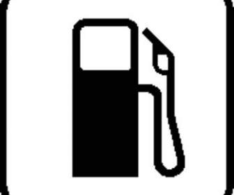 Segno Del Distributore Di Benzina A Bordo Vector