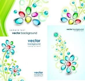 Gem Flowers Vector