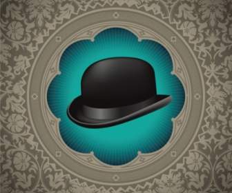 紳士帽子の背景のベクトル