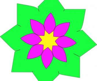 Geometric Flower Shape Clip Art