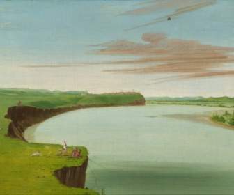 George Catlin Painting Oil On Canvas