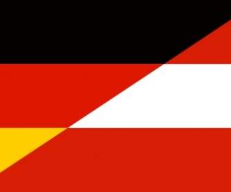 German Austrian Flag Hybrid Clip Art