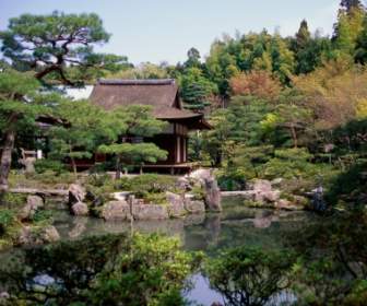 Mundo De Ginkakuji Temple Fondos Japón