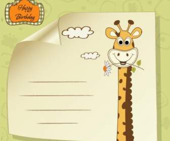 Vettore Di Giraffa Greeting Card