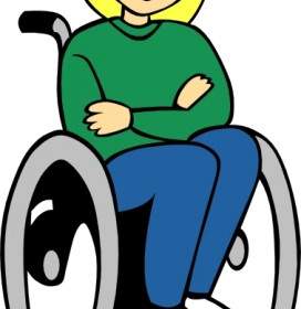 Mädchen Im Rollstuhl-ClipArt