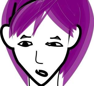 紫色の髪の少女