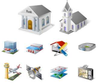 Gis Gps Map Icon Set Icons Pack